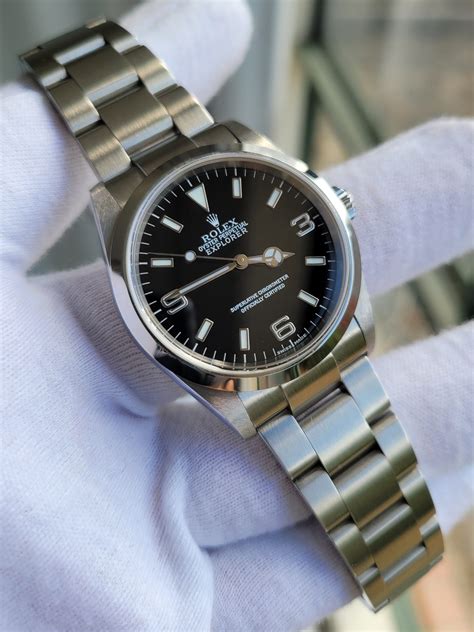 how wide is the bracelet on a rolex explorer 114270|rolex 114270 end links.